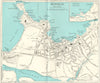 NEWQUAY vintage town/city plan. Cornwall. WARD LOCK 1964 old vintage map chart
