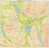 LAKE DISTRICT Keswick Derwentwater Thirlmere Buttermere Bassenthwaite 1971 map