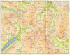 LAKE DISTRICT Wastwater Scafell Pike Borrowdale Fells Langdale Pikes 1971 map