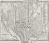 WASHINGTON DC. Antique City Town Map plan 1893 old chart