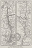NEW YORK STATE. Antique Map Hudson river 1893 old plan chart