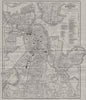 BOSTON, MASSACHUSETTS. Matthews-Northrup antique city map plan 1893 old