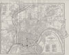 CINCINNATI, OHIO. Antique City Town map plan 1893 old chart