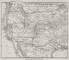 USA RAILROADS. Antique Map of the Pacific railways 1893 old chart