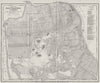 SAN FRANCISCO, CALIFORNIA. City town map plan 1893 old antique chart