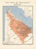 BORDEAUX WINE. Les Vins de Bordeaux - Médoc. Larmat 1949 old vintage map chart