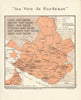 BORDEAUX.Lussac Montagne Parsac Puisseguin St Émilion Georges. Larmat 1949 map