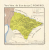 BORDEAUX WINE. Les Vins de Bordeaux - Pomerol. Larmat 1949 old vintage map