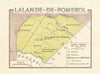 BORDEAUX WINE. Les Vins de Bordeaux - Lalande-de-Pomerol. Larmat 1949 old map