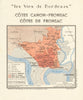 VINS DE BORDEAUX. Wine. Côtes Canon-Fronsac; Côtes de Fronsac. Larmat 1949 map