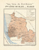 VINS DE BORDEAUX WINE.Premières Côtes de Blaye - Blayais. Larmat 1949 old map