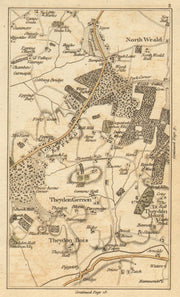 EPPING.North Weald Bassett,Loughton,Theydon Bois/Garnon/Mount,Abridge 1786 map