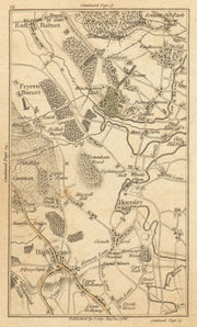 HIGHGATE. East/Friern Barnet,Hornsey,Edmonton,Southgate,Wood Green 1786 map
