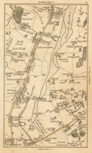 WALTHAMSTOW. Chingford, Edmonton, Tottenham, Stoke Newington, Leyton 1786 map
