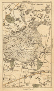 ILFORD. Chigwell Row, Hainault, Chadwell Heath, Romford, Loughton 1786 old map