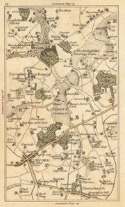 ROMFORD. Stapleford Abbots,Upminster,Hornchurch,Harold Wood/Hill/Park 1786 map