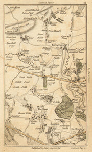 GREENFORD. Hounslow, Northolt, Hanwell, Southall, Heston, Osterley 1786 map