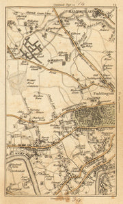 W LONDON.Kensington,Chelsea,Hammersmith,Battersea,Hampstead,Willesden 1786 map