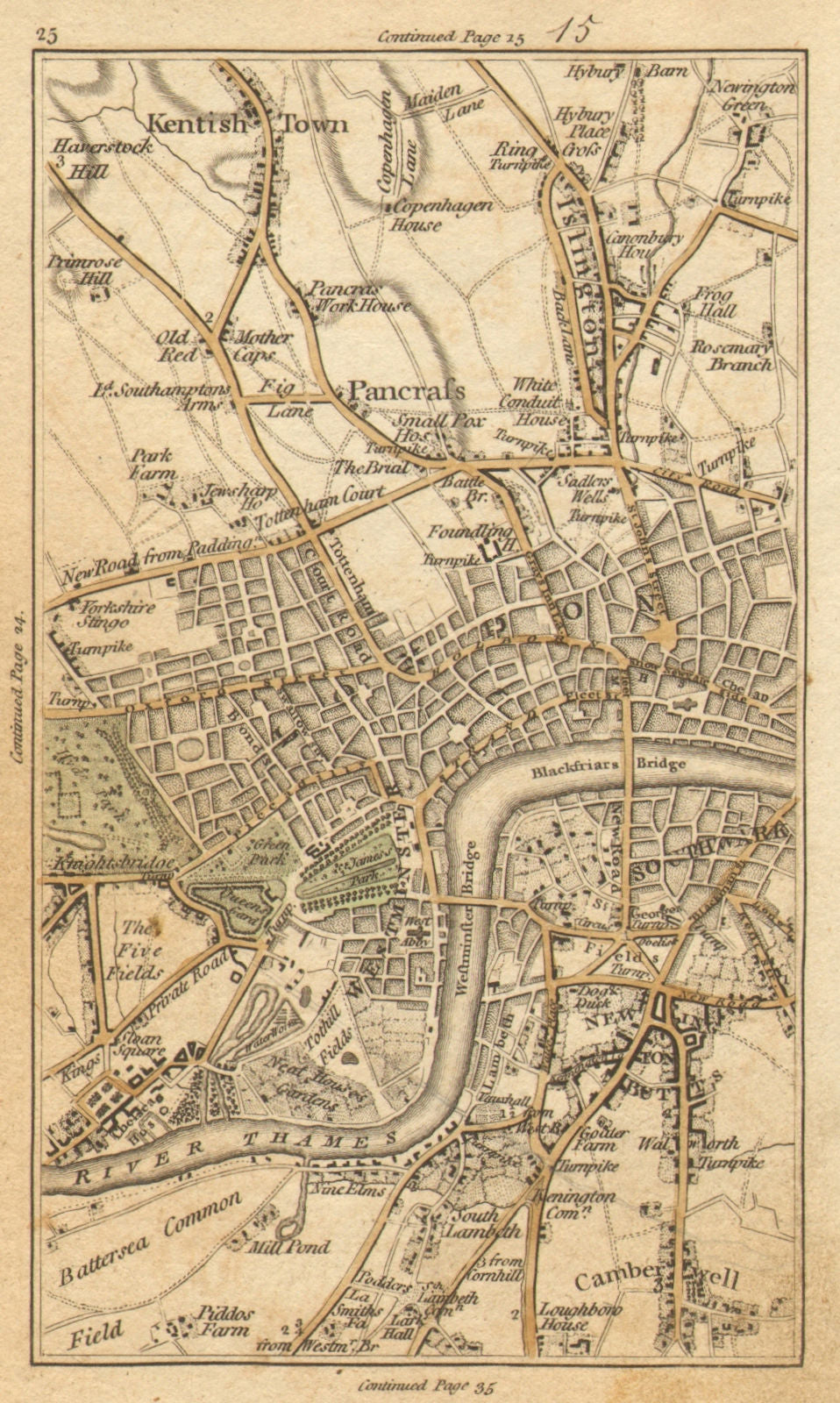 WEST END. Islington,Chelsea,Mayfair,Marylebone,Camden,Westminster 1786 old map