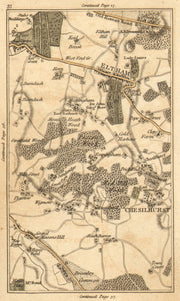 BROMLEY. Eltham,Chislehurst,Shooter's Hill,Petts Wood,Blackheath Park 1786 map