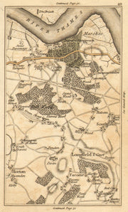SWANSCOMBE.Southfleet,Horton Kirkby,Darenth,Ebbsfleet,Hartley 1786 old map