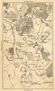 ORPINGTON. Keston Mark,Hayes,Downe,Farnborough,Biggin Hill,Tatsfield 1786 map