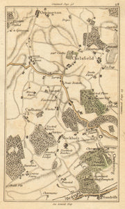 ORPINGTON. Chelsfield,Halsted,Chudham,Knockholt,Chevening,Sundridge 1786 map