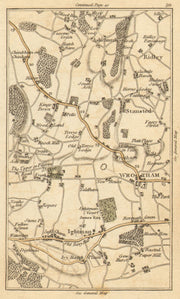 KENT. Ashchurch, Wrotham, Stansted, Ridley, Ightham, Kingsdown 1786 old map
