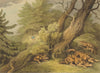 UNITED STATES. Wolves hunting a Boy.  (Field Sports- Edward Orme)  1814 print