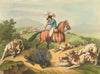 AFRICA. Shooting Porcupine. Horse. Dogs. Wagon. Rifle (Edward Orme)  1814