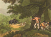 GERMANY. Wild Boar shooting. Soldier hunting. Dogs. Rifle (Orme)  1814 print