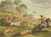 RUSSIA CENTRAL ASIA. Tartars Tatars hunting deer on horseback bows arrows 1814