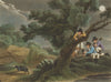 GERMANY. Catching the Badger using a net.  (Field Sports- Edward Orme)  1814