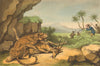 AFRICA. Shooting a Leopard eating Antelope (Field Sports- Edward Orme)  1814