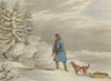 RUSSIA. Siberian Exile shooting black Fox. Sledge snow shoes rifle (Orme)  1814