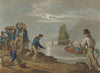 TURTLES. Sailors turtle- catching on Land. Sailing ship boat (Orme)  1814