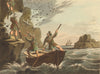 SHETLAND ISLANDS. Bird- catching Holm of Noss. Tartan kilt pole (Orme)  1814