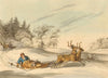 ARCTIC. Laplander hunt Reindeer sledge (Field Sports- Edward Orme)  1814 print