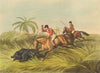 INDIA. Hog- hunting on horseback with spears.  (Field Sports- Orme)  1814
