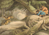 RUSSIA. Siberian Exiles shooting Deer (Field Sports- Edward Orme)  1814 print