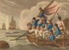 WHALING 4. Shooting the harpoon at a whale. Ship (Field Sports- Orme)  1814
