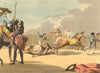 SPAIN BULL FIGHTING 12. Ignominious exit. dragged out by 3 mules (Orme)  1814