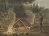 AUSTRALIA ABORIGINES. Repose rest relaxation. Huts. Dog. NSW (Orme)  1814