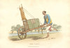 CHINA. Porter Goods. Wheelbarrow trolley sail. ALEXANDER  1814 old print