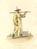 CHINA. A Sedan Bearer. Yellow vest- Imperial colour. ALEXANDER  1814 old print