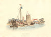 CHINA. Gt Canal. Vessels near Town. Junks ship. ALEXANDER  1814 old print