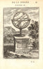 ARMILLARY SPHERE. Cercles. Tropics. Arctic/Antarctic circle. MALLET 1683 print