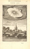 ASTRONOMY. Earth orbiting Sun. Signs of the zodiac. Church. Cows. MALLET 1683