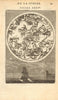 NORTHERN NIGHT SKY Constellations Septentrionalles. Man in moon. MALLET 1683 map
