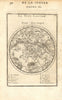 STAR MAP 'La Voie Lactée-Pole Arctique'. Milky Way Northern skies. MALLET 1683